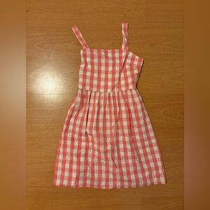 J. Crew Pink and White Checkered Dress New Without Tags